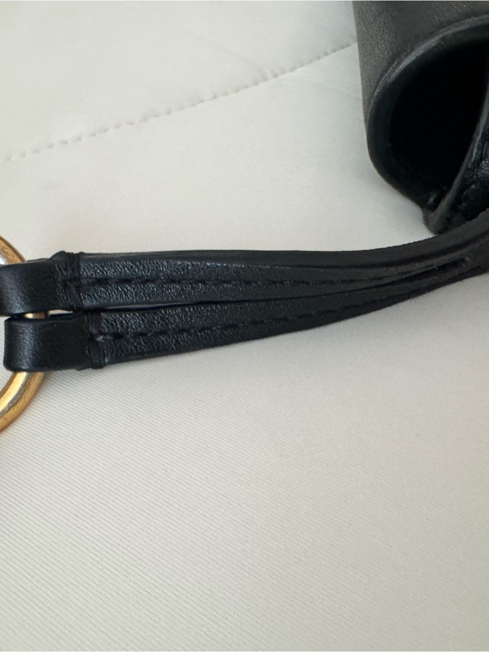 Tory Burch Black Leather Miller Circle Logo Crossbody with Gold Trim - Picture 10 of 13